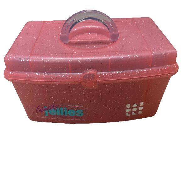 Caboodles Vintage Pink Glitter Makeup Case W/H Mirror Model #2720 Tray Y2K - Picture 1 of 9